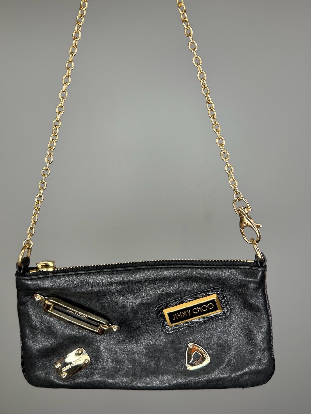 Jimmy Choo Black Leather hand bag